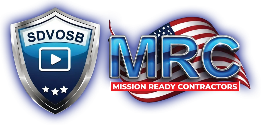 SDVOSB shield and MRC flag wordmark