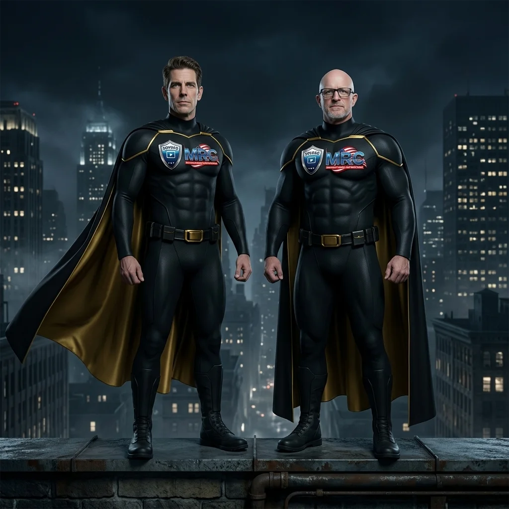 Bradford Keatts and Jeff Curtis, the MRC founders, brand hero composite